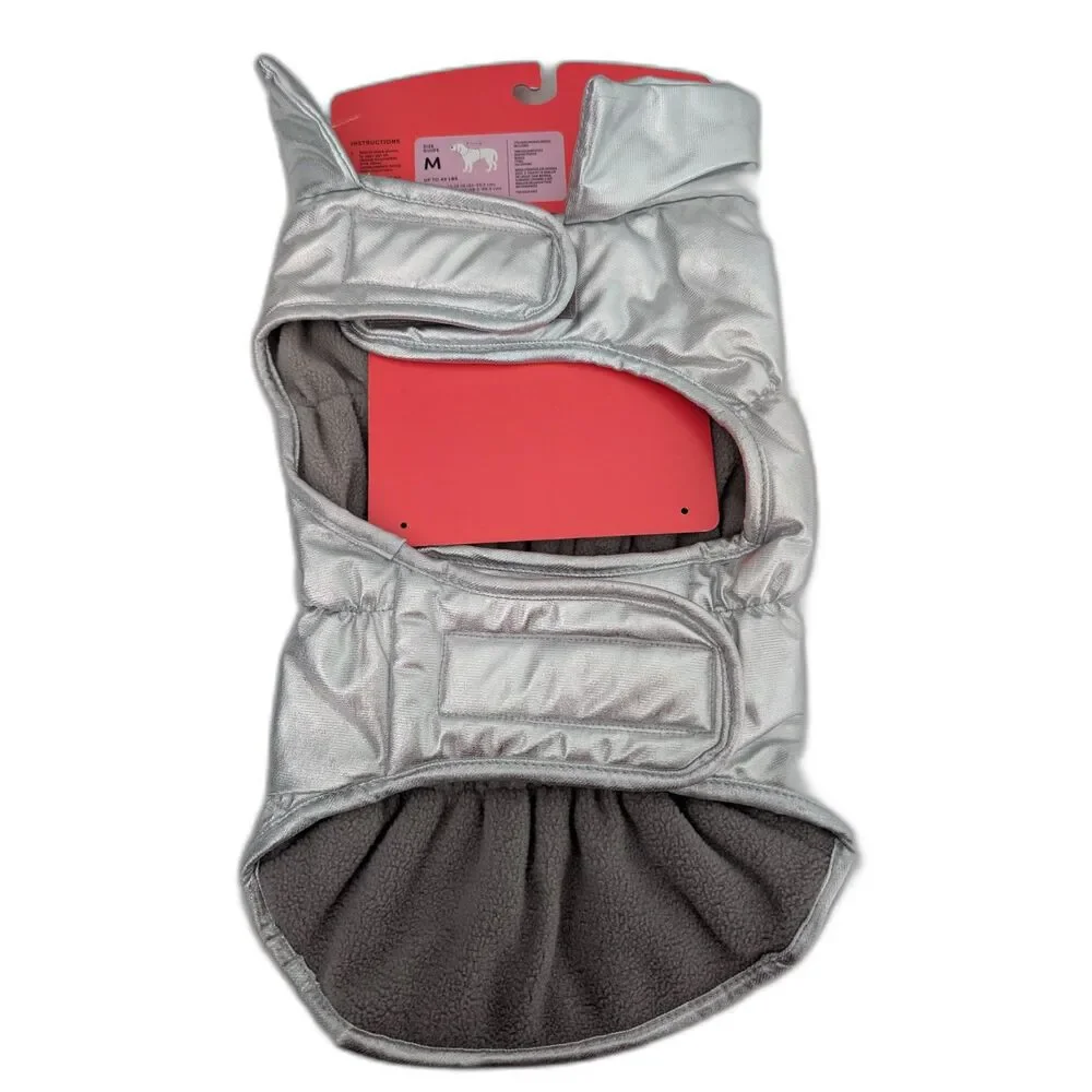 Boots & Barkley Dog Coat Silver Size Various